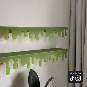 drippy shelves forest green matte