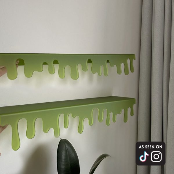 drippy shelves forest green matte