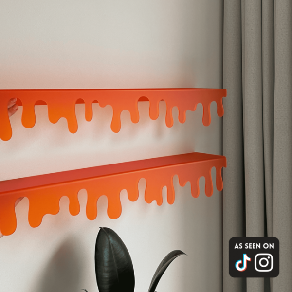 drippy shelves orange matte