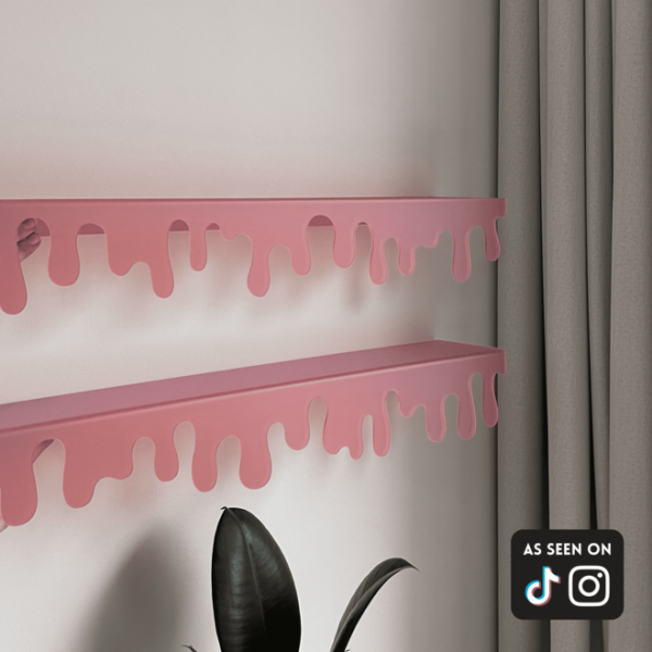 drippy shelves pink matte