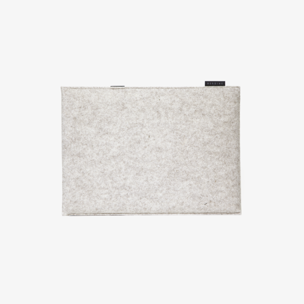 wool felt laptop sleeve sand back