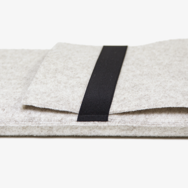 wool felt laptop sleeve sand side